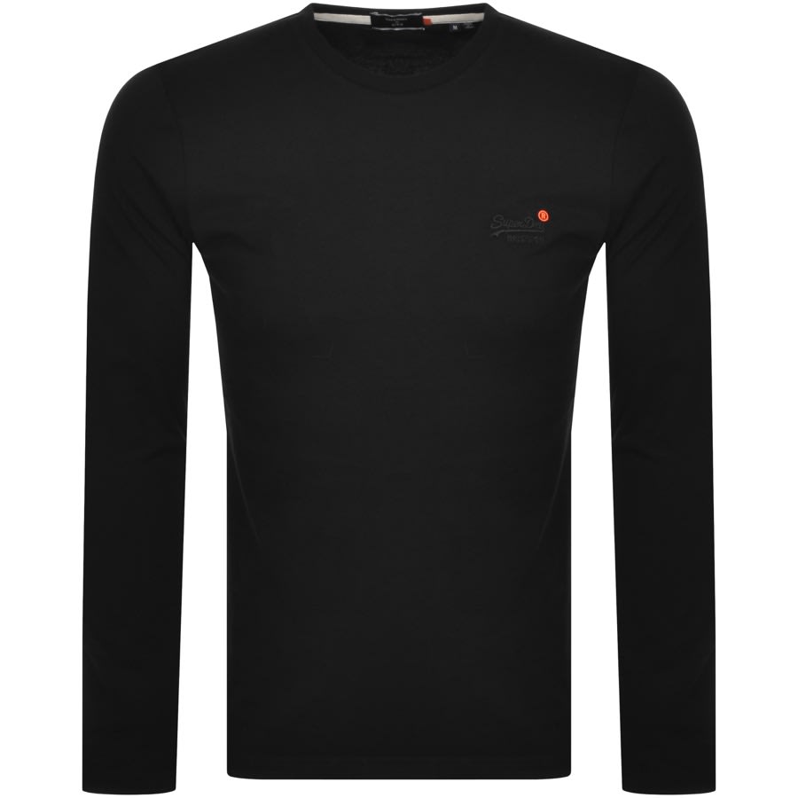 Alternative Image for ProductSuperdry Vintage Long Sleeved T Shirt Black1